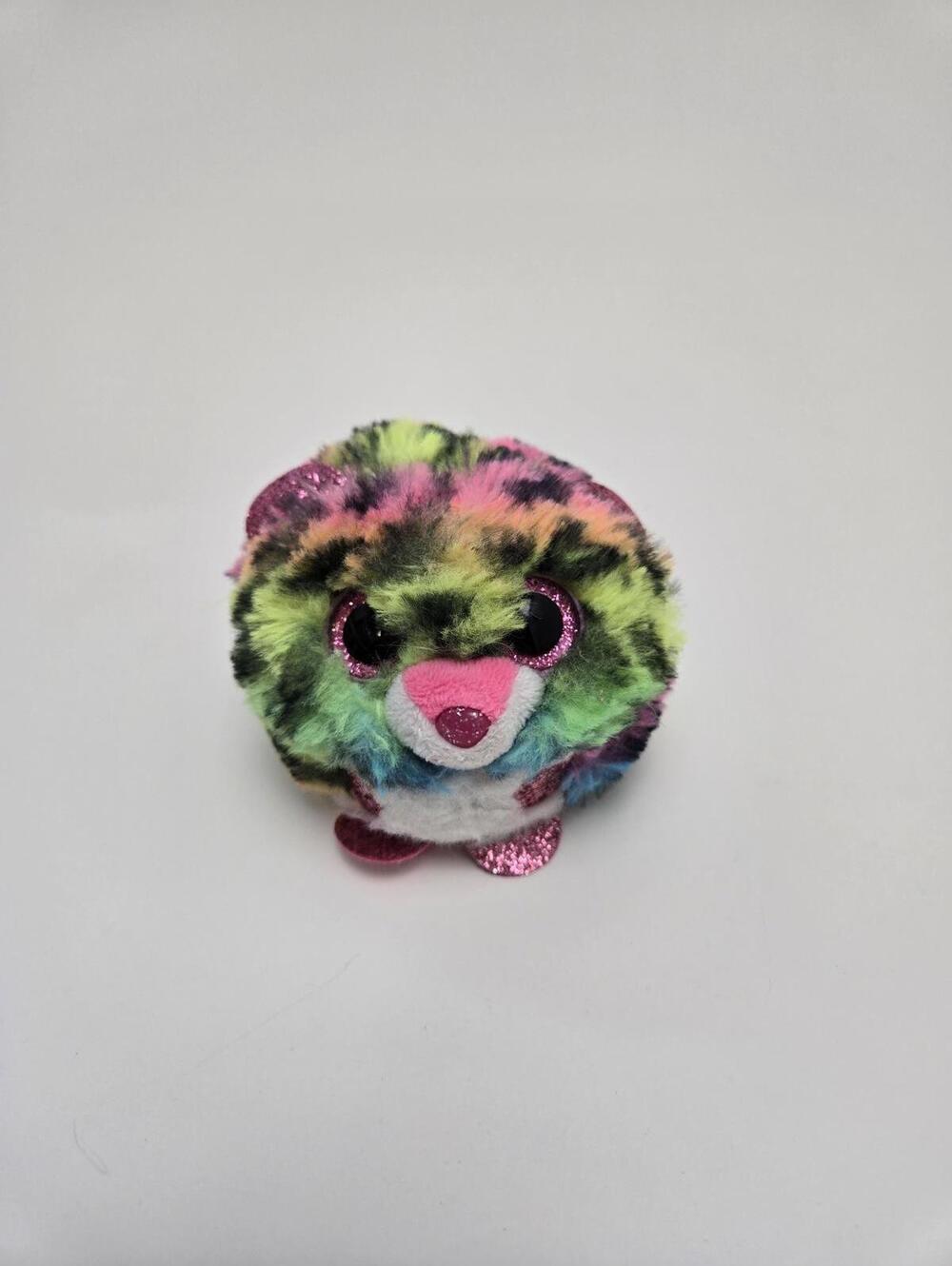 Ty Puffies Teeny Tys “Dotty” the Rainbow Leopard - Small - No Hang Tag! (3 inch)